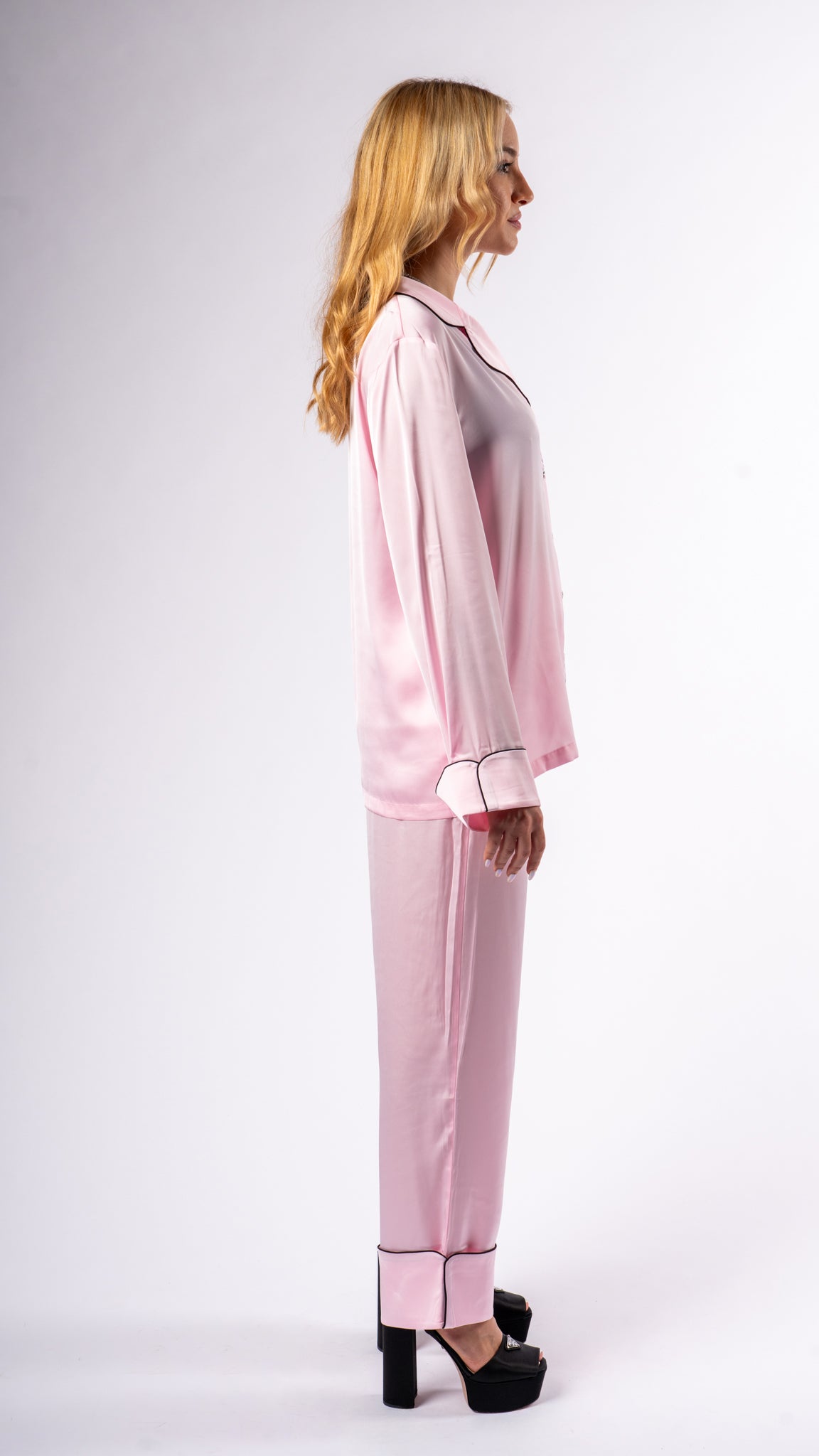 Checkmate Combed Cotton Pyjamas Pink Pop